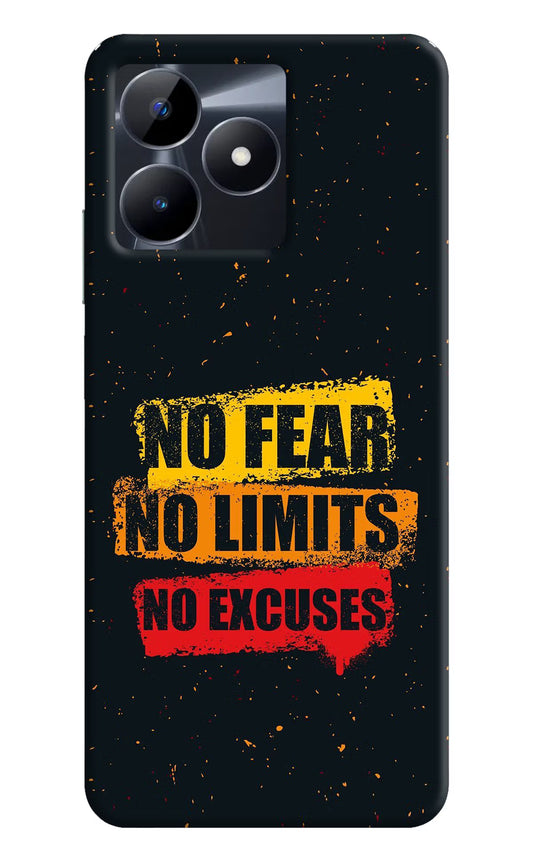 No Fear No Limits No Excuse Realme C53 Hard Case Back Cover by Casekaro