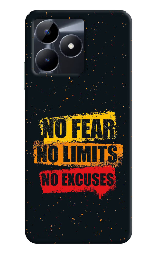 No Fear No Limits No Excuse Realme C53 Hard Case Back Cover by Casekaro