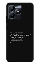 Life Motto Code Realme C53 Hard Case Back Cover by Casekaro