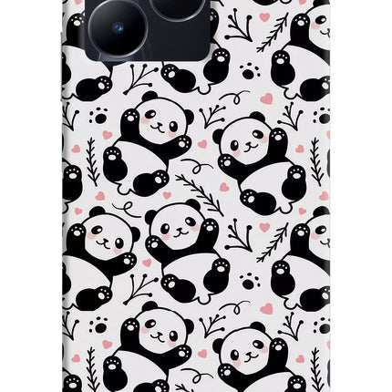 Cute Panda Realme C53 Hard Case Back Cover by Casekaro