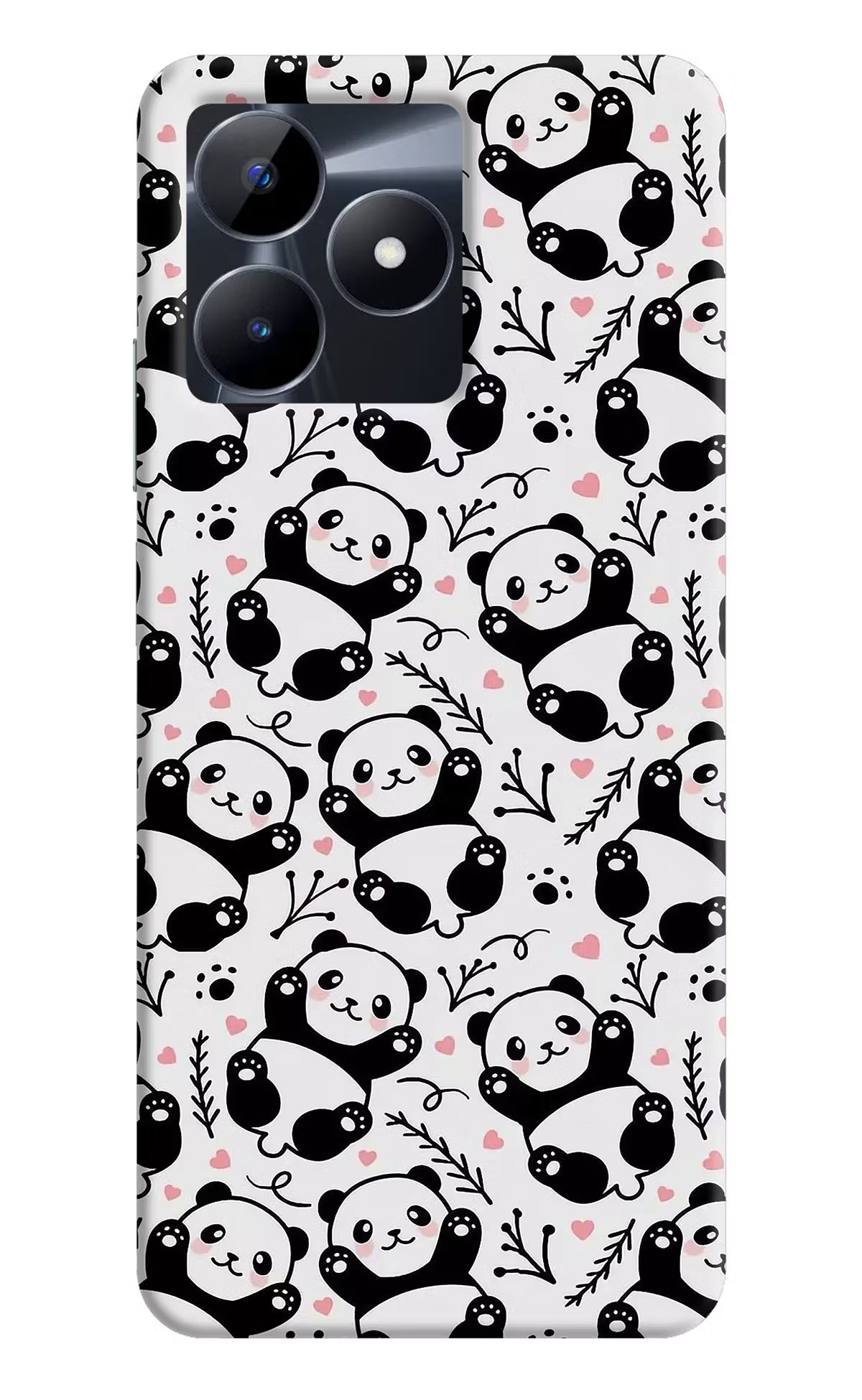 Cute Panda Realme C53 Hard Case Back Cover by Casekaro