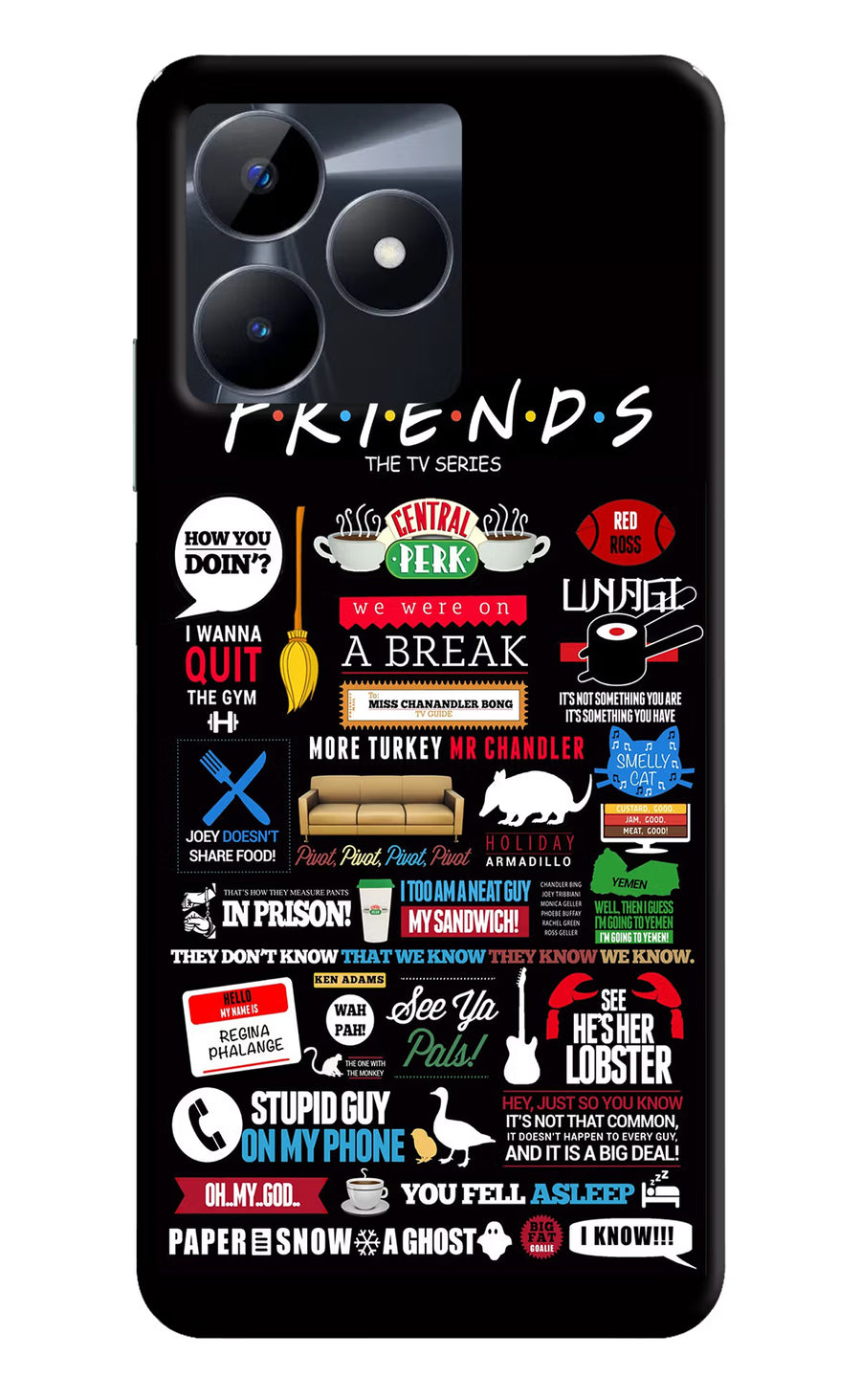 FRIENDS Realme C53 Back Cover, Hard case