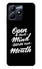 Open Your Mind Before Your Mouth Realme C53 Hard Case Back Cover by Casekaro