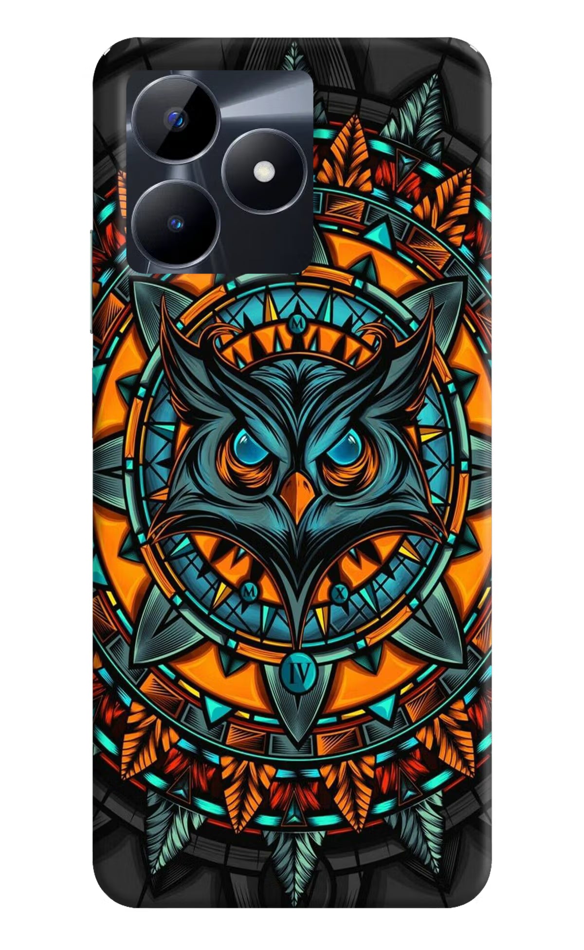 Angry Owl Art Realme C53 Hard Case Back Cover by Casekaro