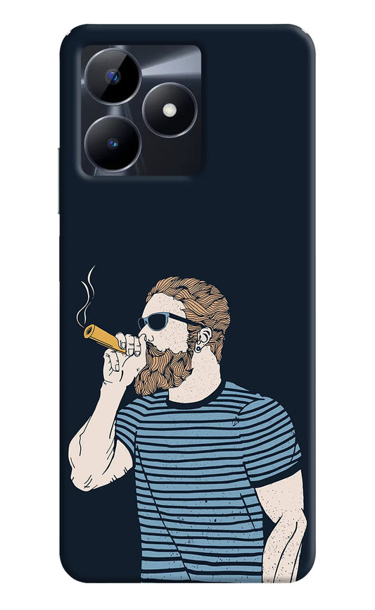 Smoking Realme C53 Hard Case Back Cover by Casekaro