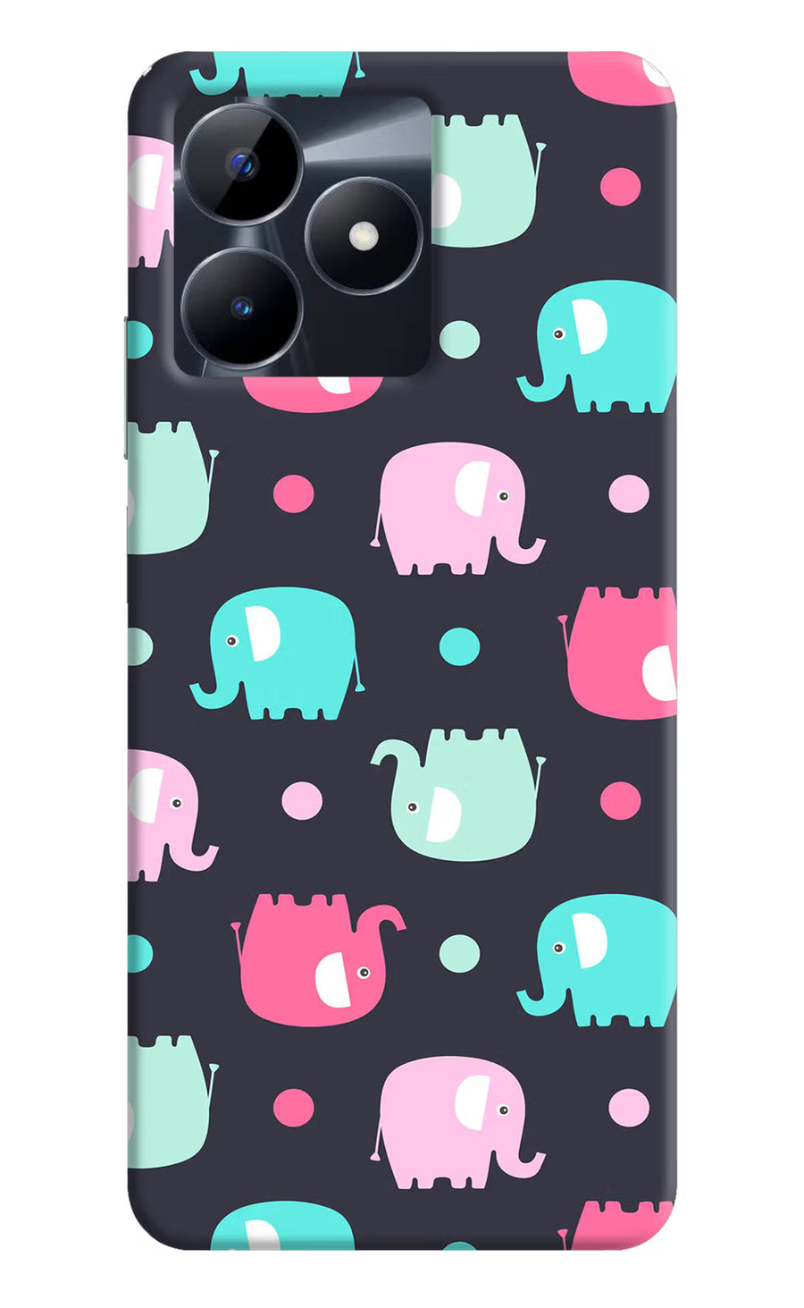 Elephants Realme C53 Back Cover, Hard case