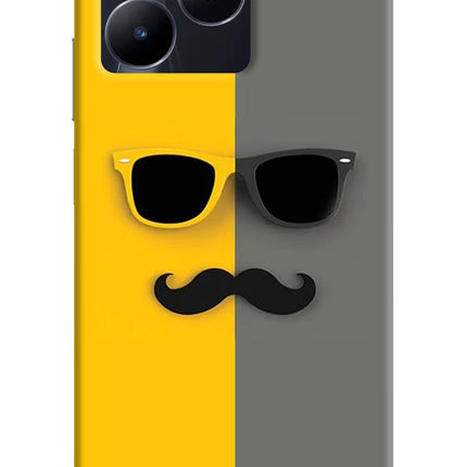 Sunglasses with Mustache Realme C53 Hard Case Back Cover by Casekaro