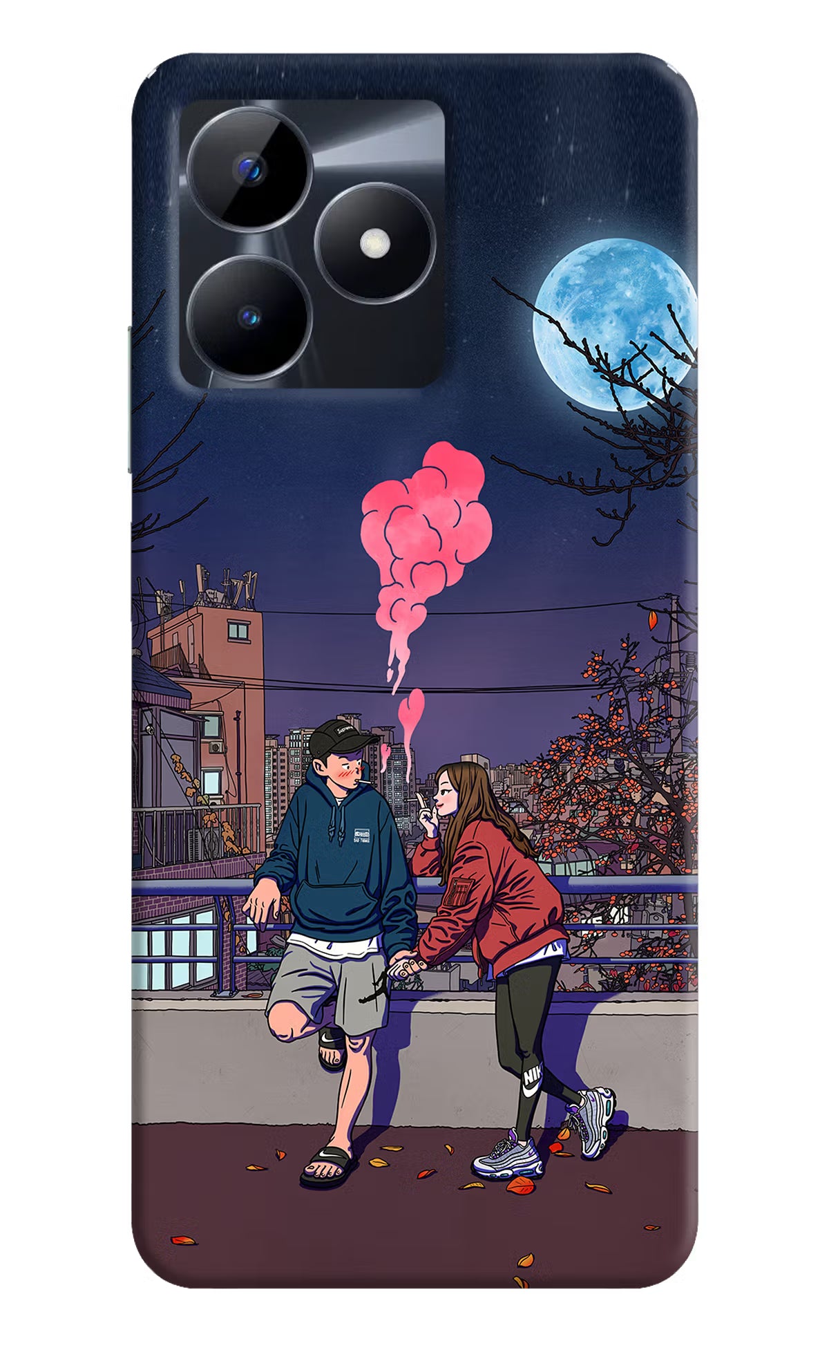 Chilling Couple Realme C53 Hard Case Back Cover by Casekaro