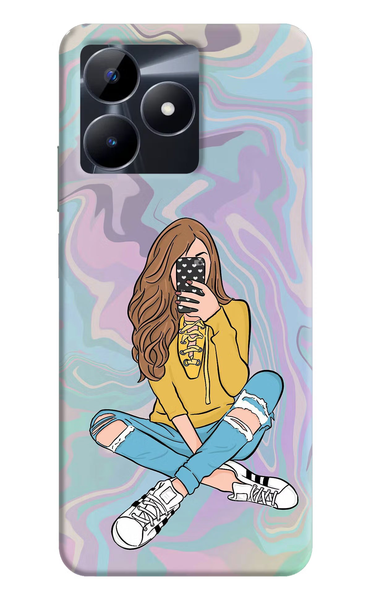 Selfie Girl Realme C53 Hard Case Back Cover by Casekaro