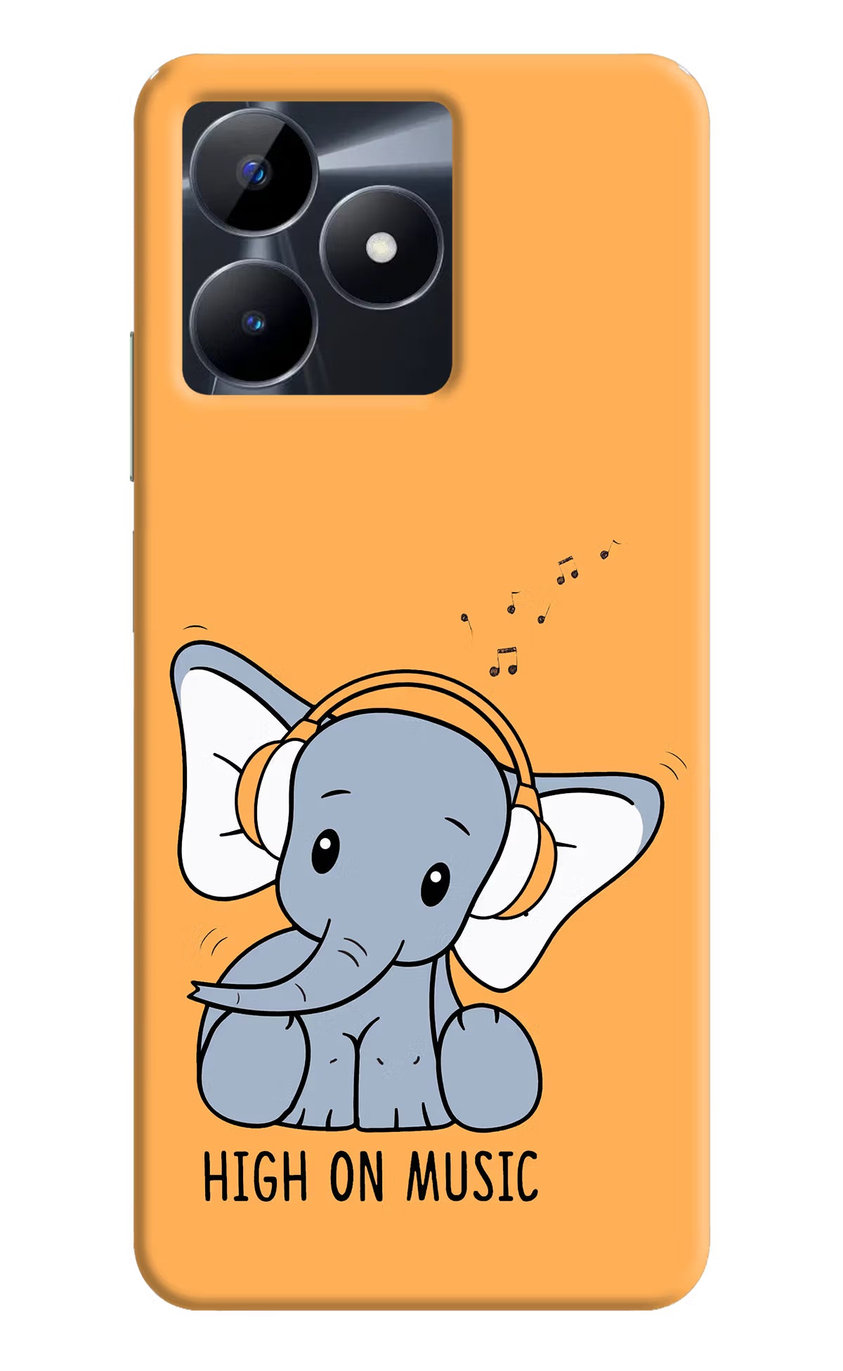 High On Music Realme C53 Hard Case Back Cover by Casekaro