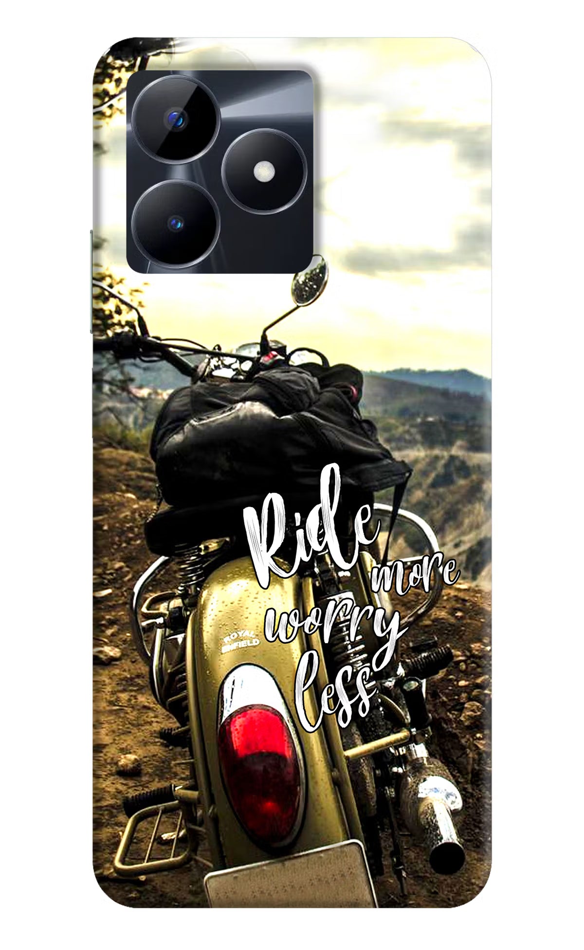 Ride More Worry Less Realme C53 Hard Case Back Cover by Casekaro