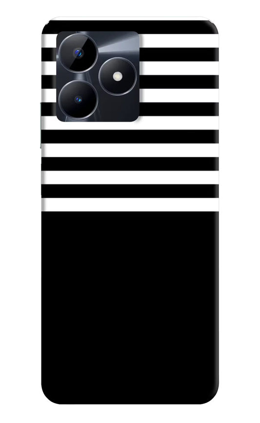 Black and White Print Realme C53 Hard Case Back Cover by Casekaro