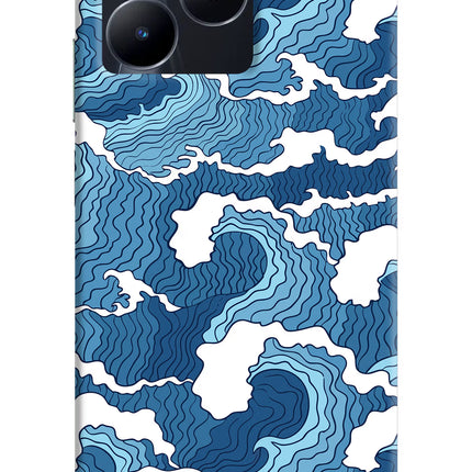 Blue Waves Realme C53 Hard Case Back Cover by Casekaro