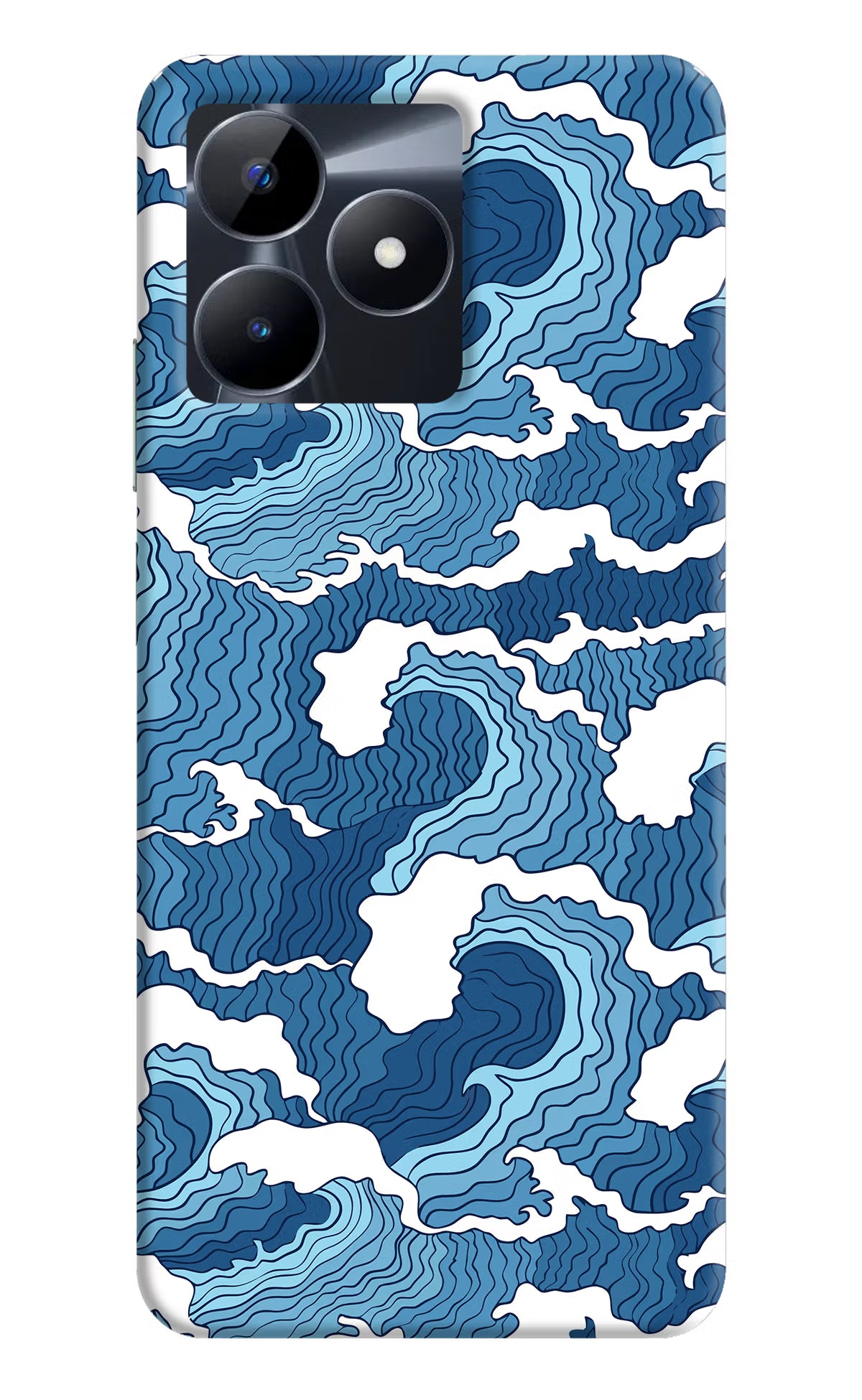 Blue Waves Realme C53 Hard Case Back Cover by Casekaro