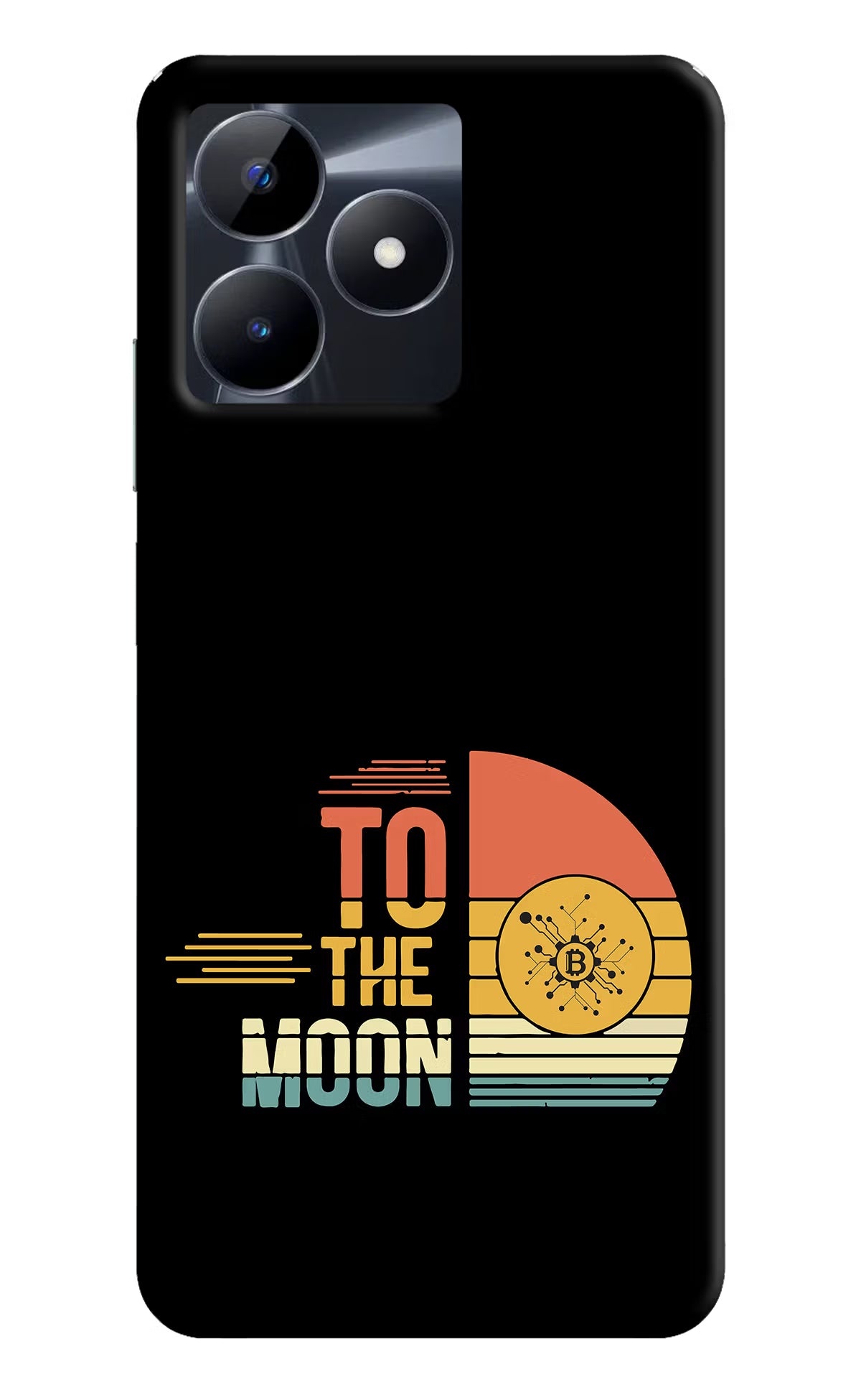 To the Moon Realme C53 Hard Case Back Cover by Casekaro