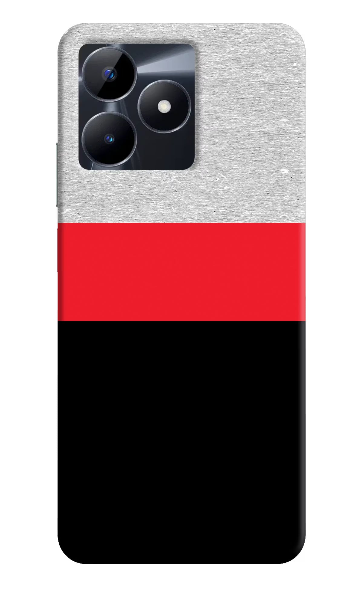 Tri Color Pattern Realme C53 Hard Case Back Cover by Casekaro