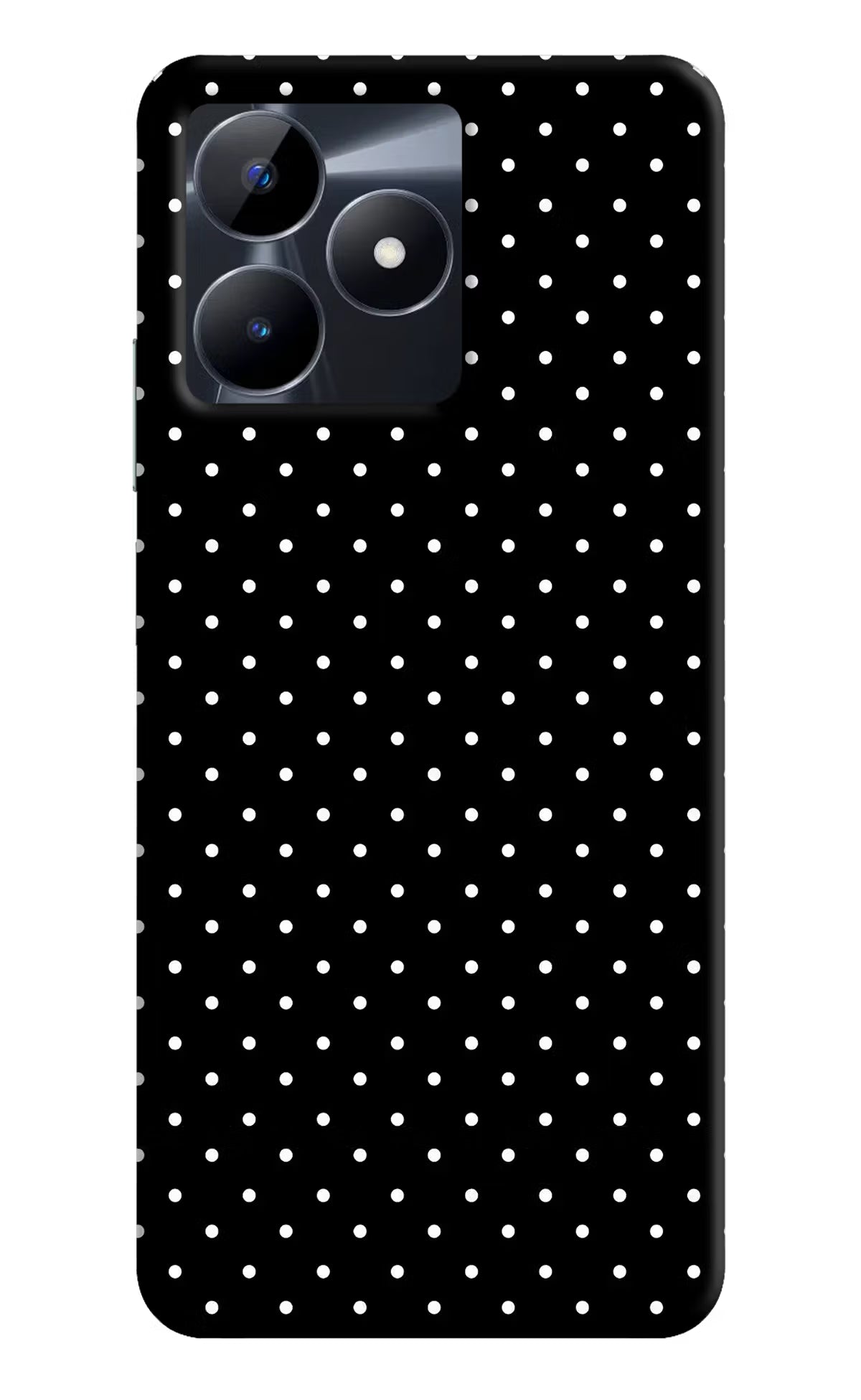 White Dots Realme C53 Hard Case Back Cover by Casekaro