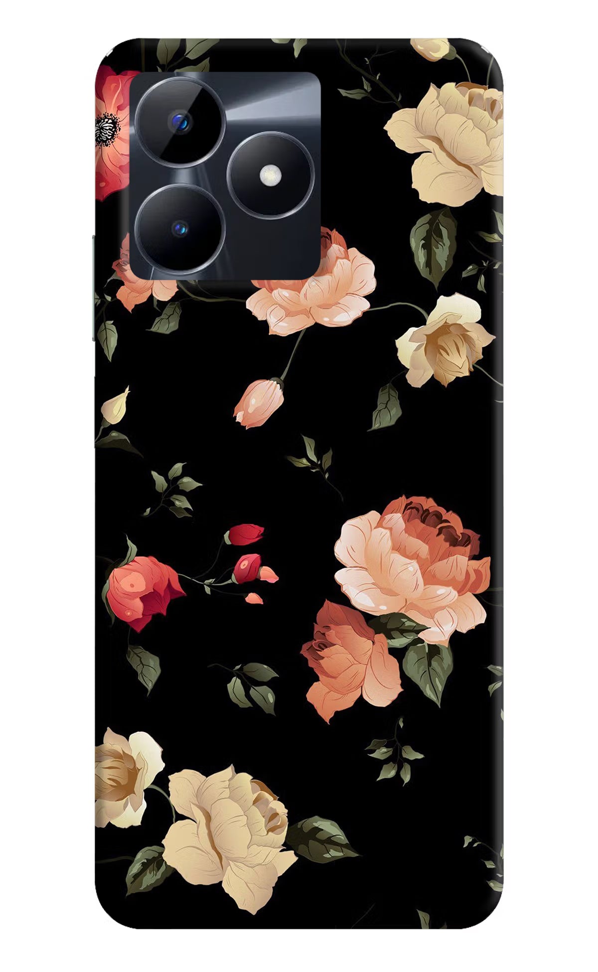 Flowers Realme C53 Hard Case Back Cover by Casekaro