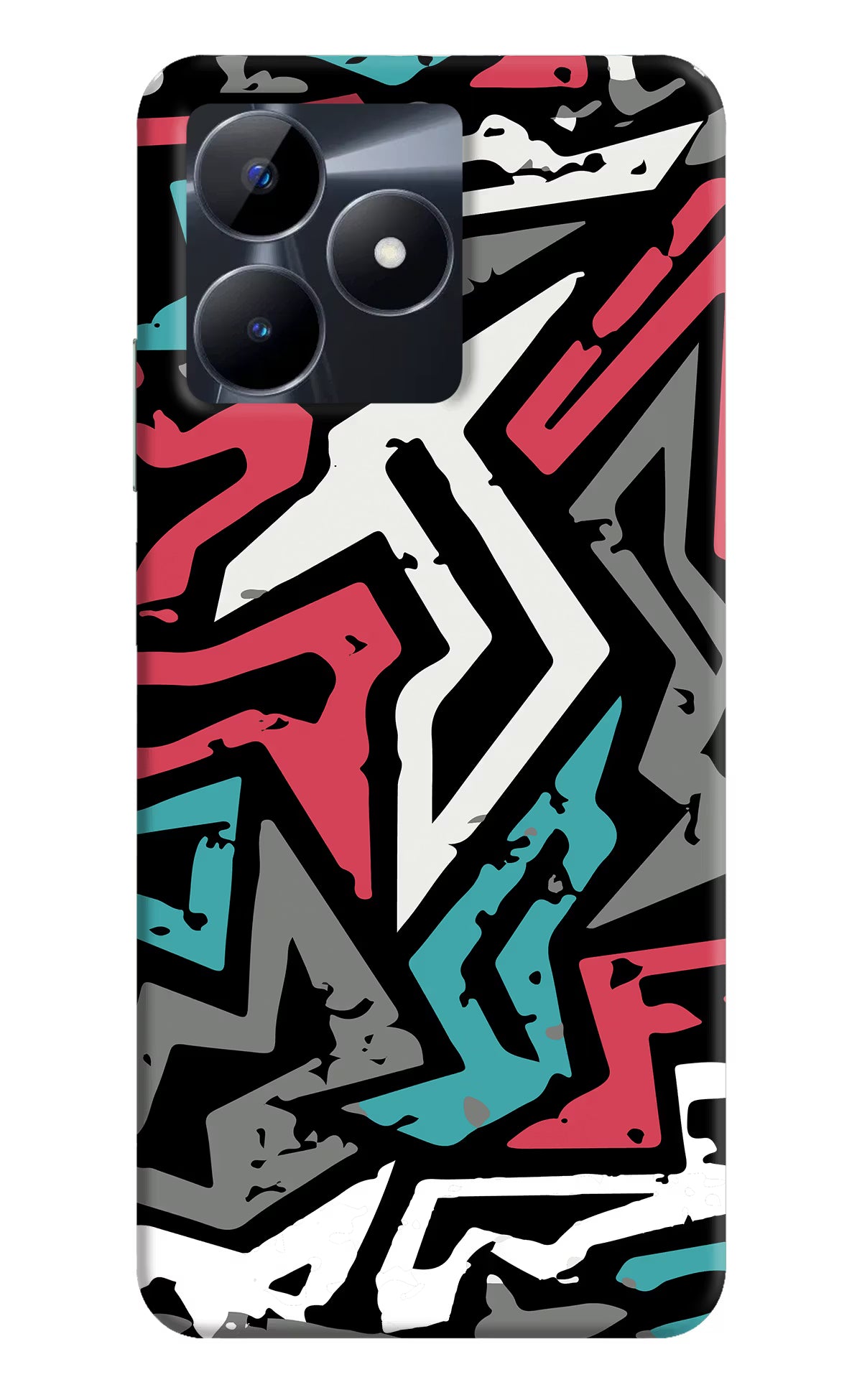 Geometric Graffiti Realme C53 Hard Case Back Cover by Casekaro