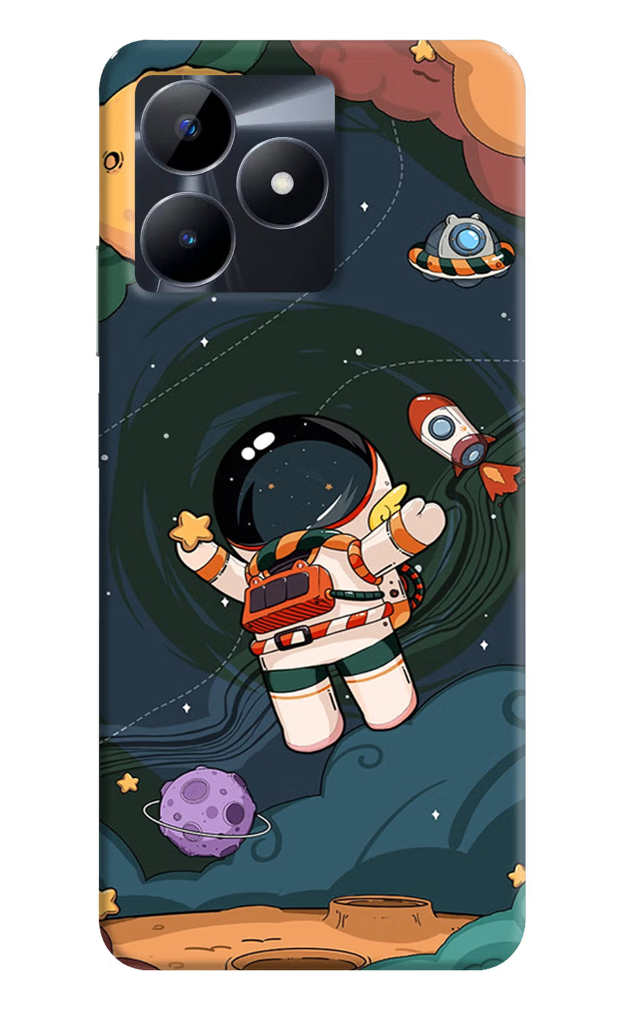 Cartoon Astronaut Realme C53 Back Cover, Hard case
