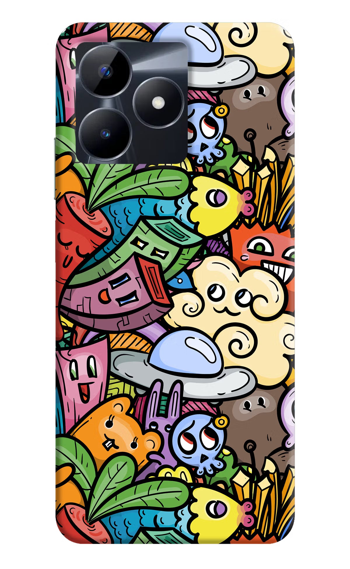 Veggie Doodle Realme C53 Hard Case Back Cover by Casekaro