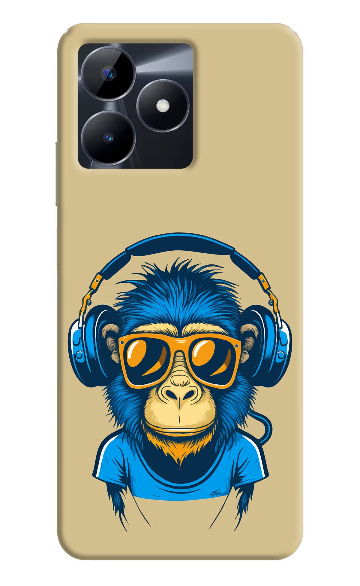 Monkey Headphone Realme C53 Hard Case Back Cover by Casekaro