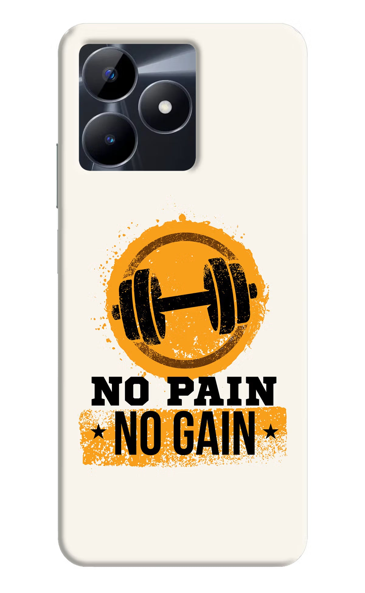 No Pain No Gain Realme C53 Hard Case Back Cover by Casekaro