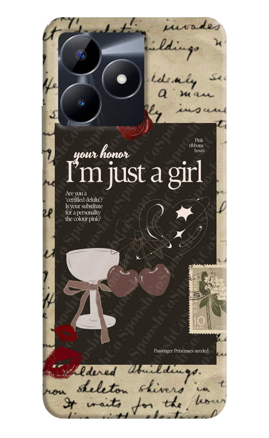 I am just a girl Realme C53 Hard Case Back Cover by Casekaro