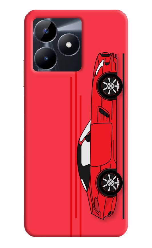 Red Velocity Realme C53 Hard Case Back Cover by Casekaro