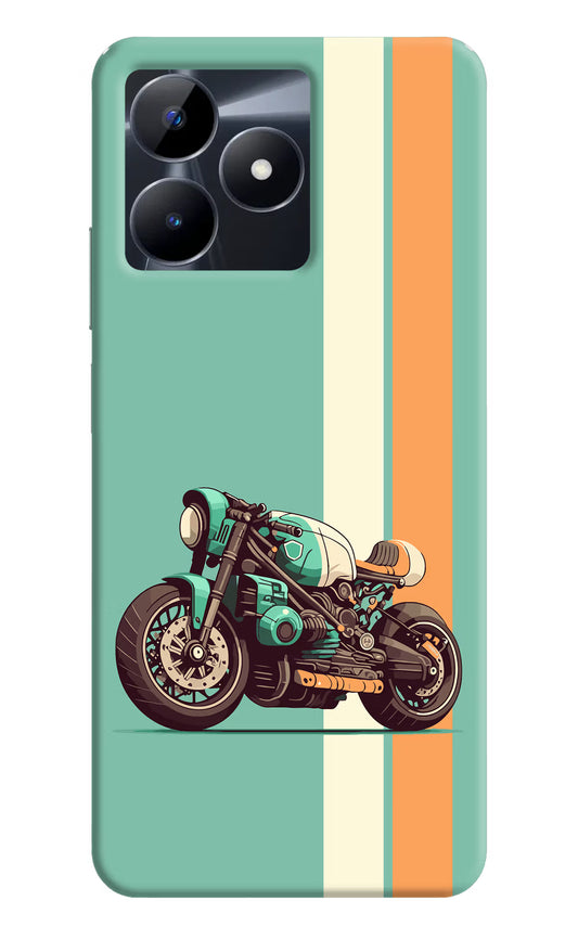 Striped Moto Drift Realme C53 Hard Case Back Cover by Casekaro