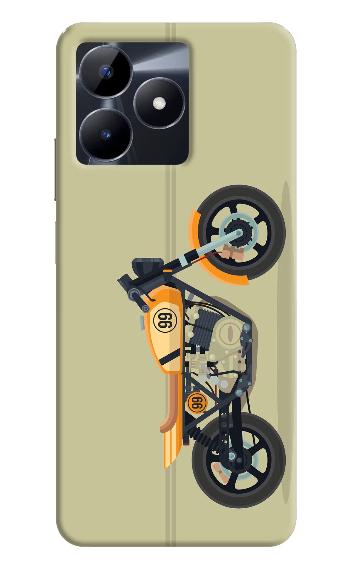 Vertical Speedster Realme C53 Hard Case Back Cover by Casekaro