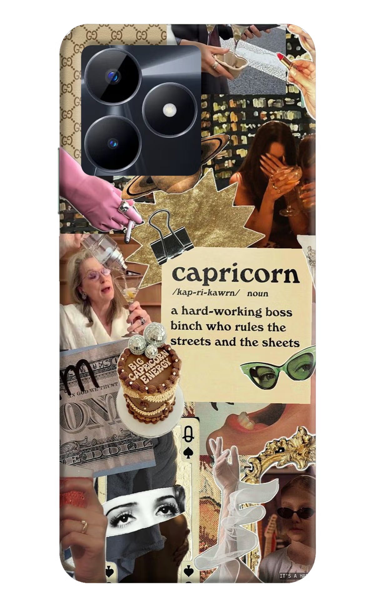 Capricorn Zodiac Realme C53 Hard Case Back Cover by Casekaro