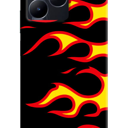 Side Sweep Flames Realme C53 Hard Case Back Cover by Casekaro