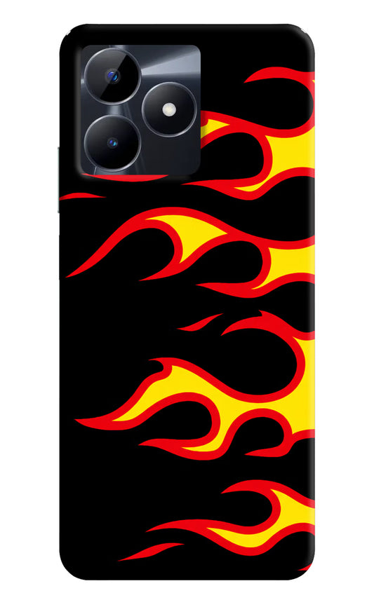 Side Sweep Flames Realme C53 Hard Case Back Cover by Casekaro