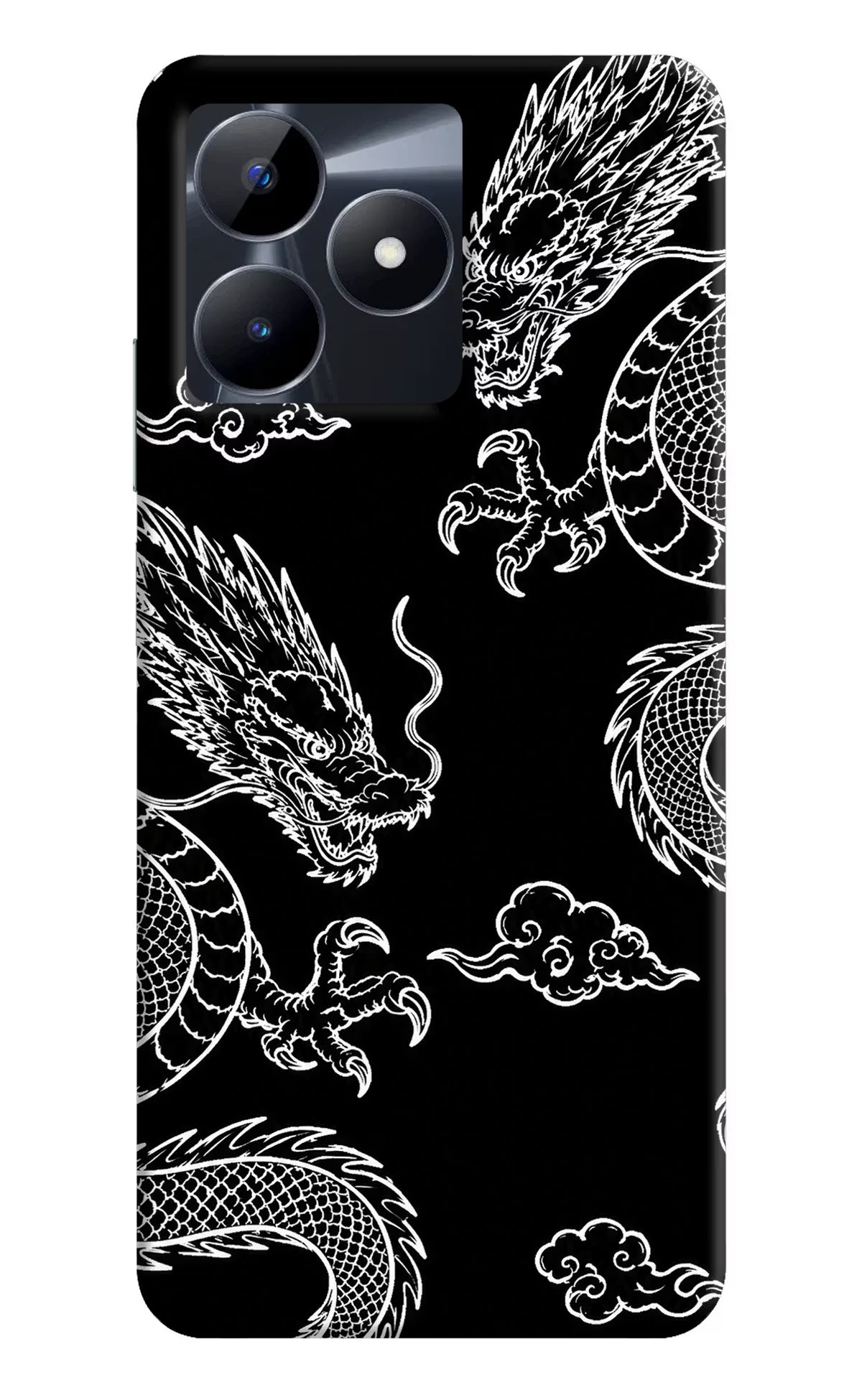 Twin Dragons Realme C53 Hard Case Back Cover by Casekaro