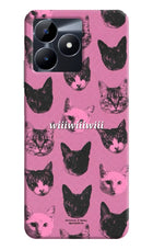 Pink Cats Realme C53 Hard Case Back Cover by Casekaro
