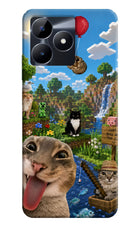 Minecraft Cat Chaos Realme C53 Hard Case Back Cover by Casekaro
