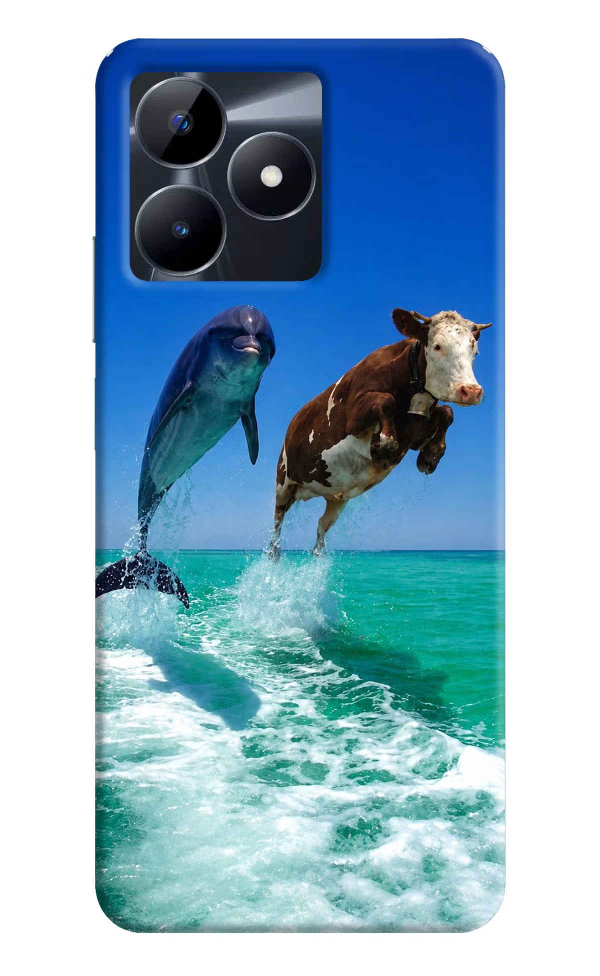 Dolphin vs Cow Realme C53 Back Cover