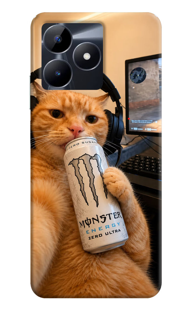 Gamer Cat Energy Realme C53 Hard Case Back Cover by Casekaro