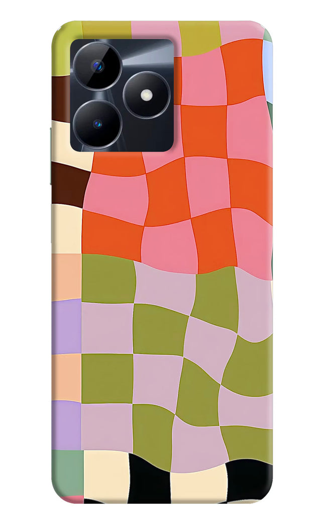Wavy Grid Realme C53 Hard Case Back Cover by Casekaro