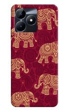 Maroon Elephant Realme C53 Back Cover