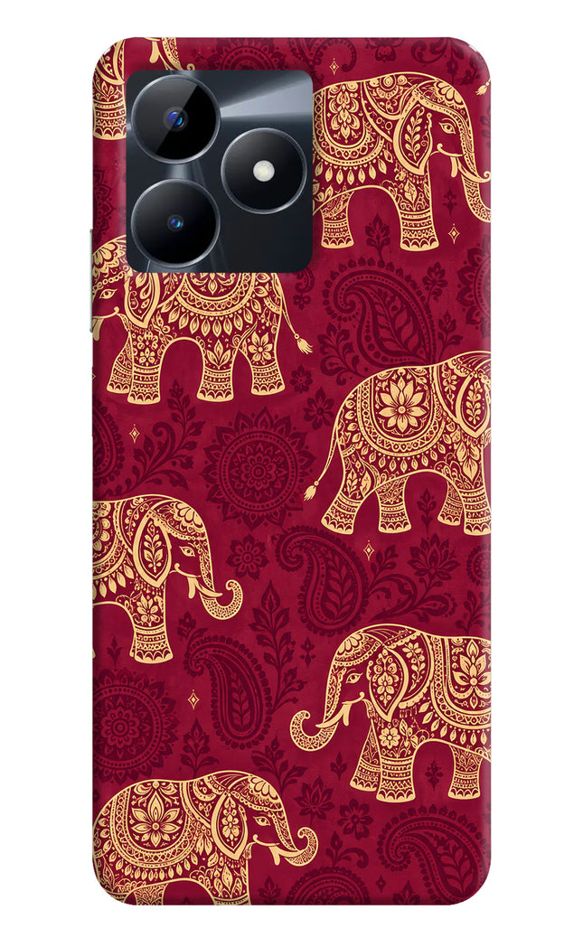 Maroon Elephant Realme C53 Back Cover