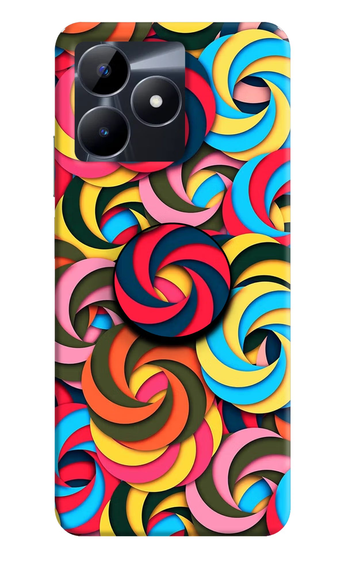 Spiral Pattern Realme C53 Pop Case by Casekaro