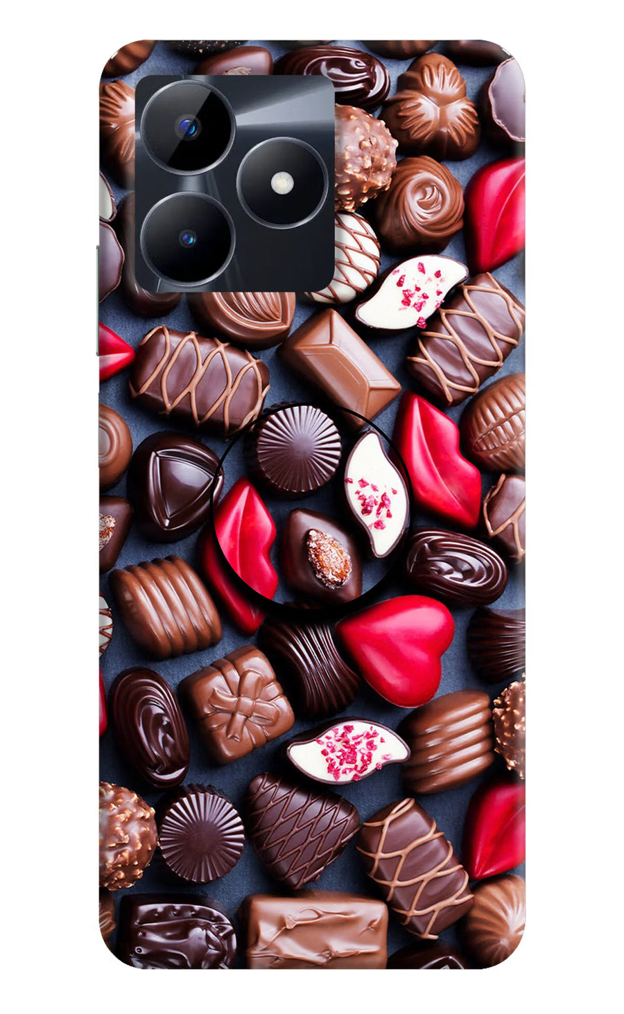 Chocolates Realme C53 Pop Case, Hard case