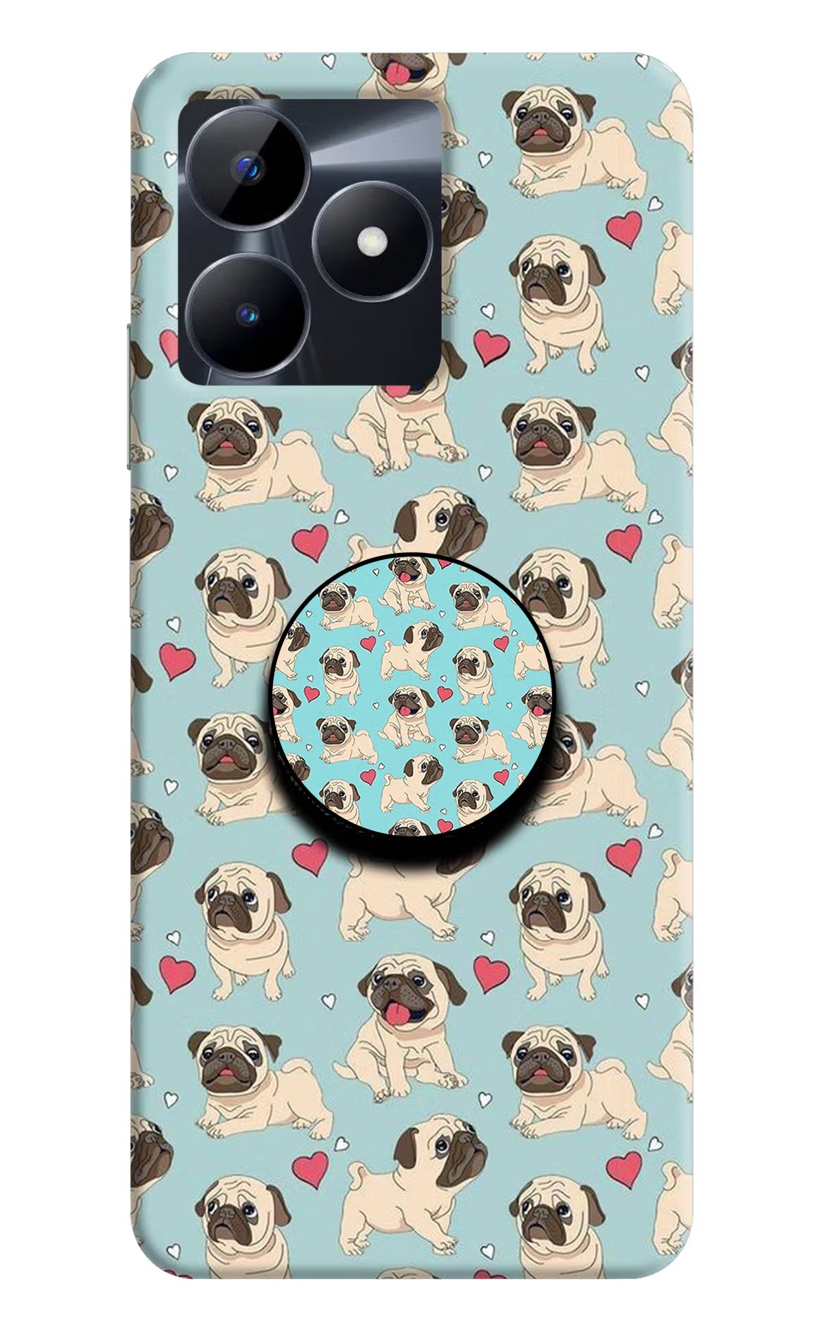 Pug Dog Realme C53 Pop Case by Casekaro