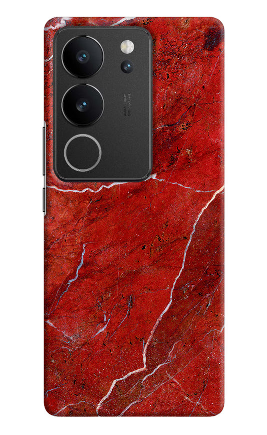 Red Marble Design Vivo V29/V29 Pro Hard Case Back Cover by Casekaro