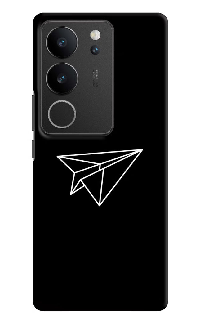 Paper Plane White Vivo V29/V29 Pro Hard Case Back Cover by Casekaro