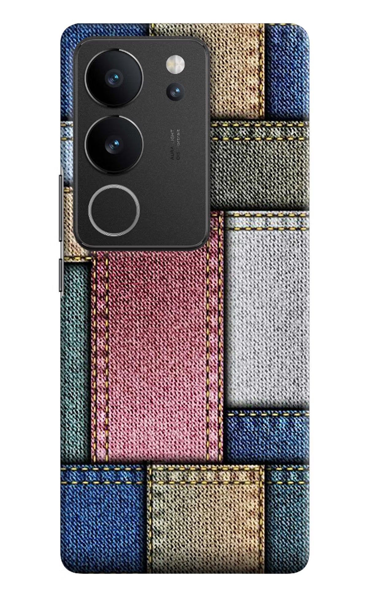 Multicolor Jeans Vivo V29/V29 Pro Hard Case Back Cover by Casekaro