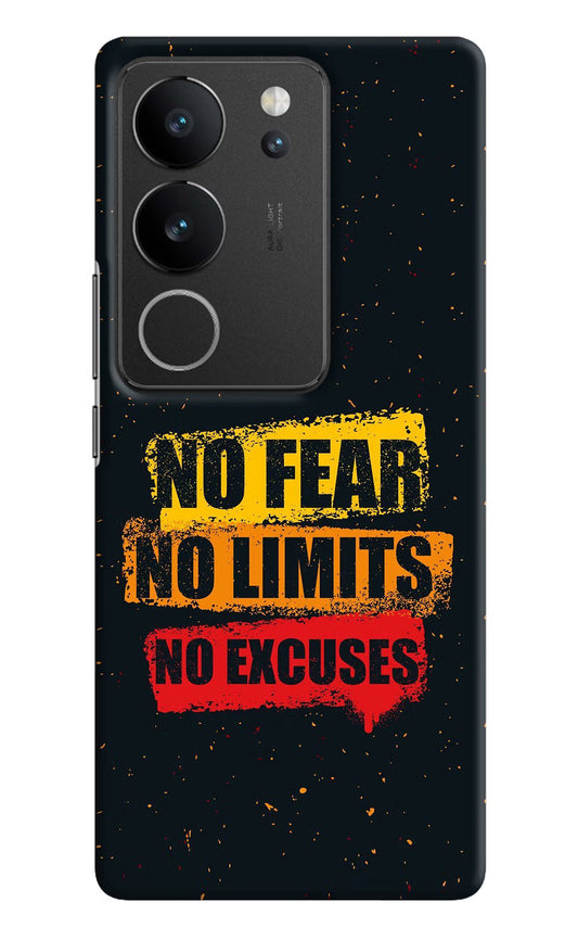 No Fear No Limits No Excuse Vivo V29/V29 Pro Hard Case Back Cover by Casekaro