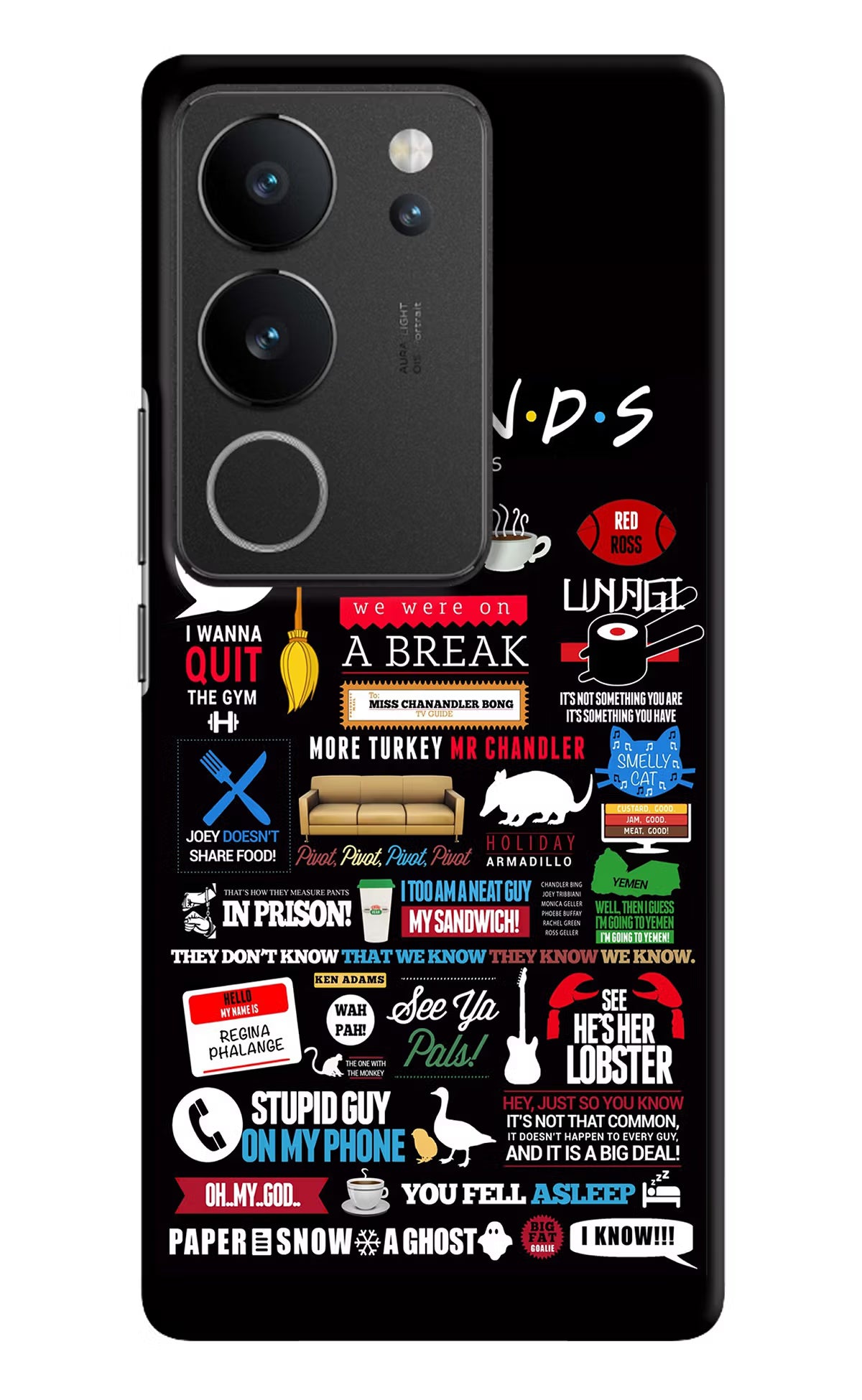 FRIENDS Vivo V29/V29 Pro Hard Case Back Cover by Casekaro